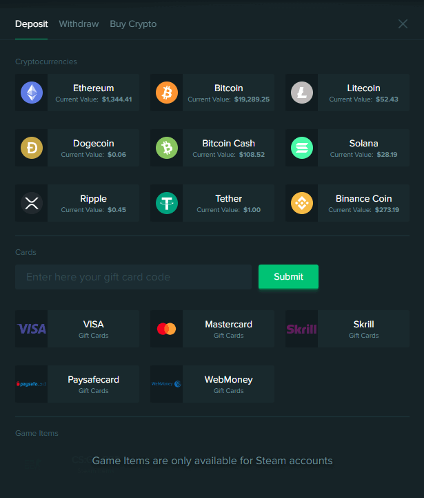Пополнение счета в бк Duelbits Пополнение счета в бк Duelbits
