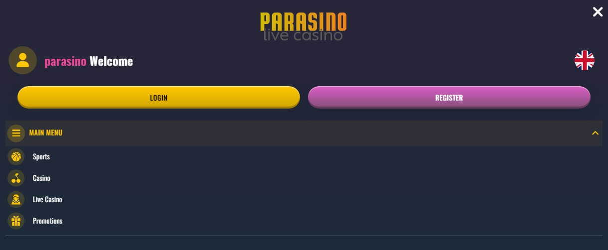 Личный кабинет Parasino Личный кабинет Parasino